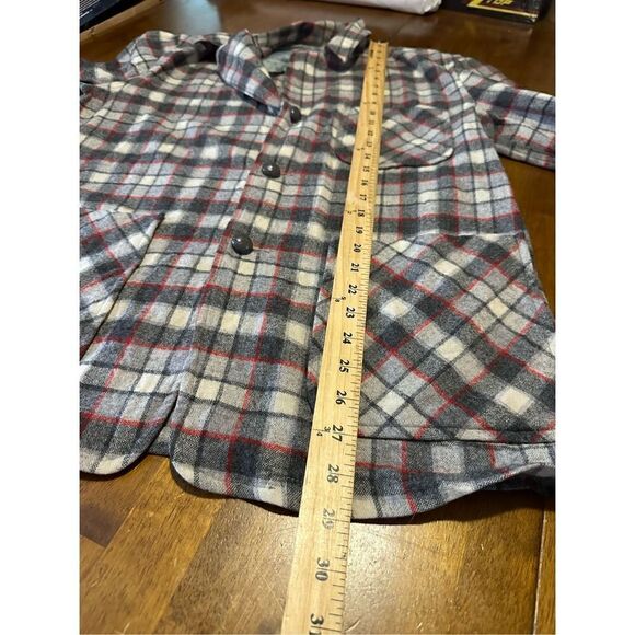 Pendleton Men's Small Gray Plaid 3 Button Blazer Jacket Lightweight 100% Wool - Picture 12 of 12